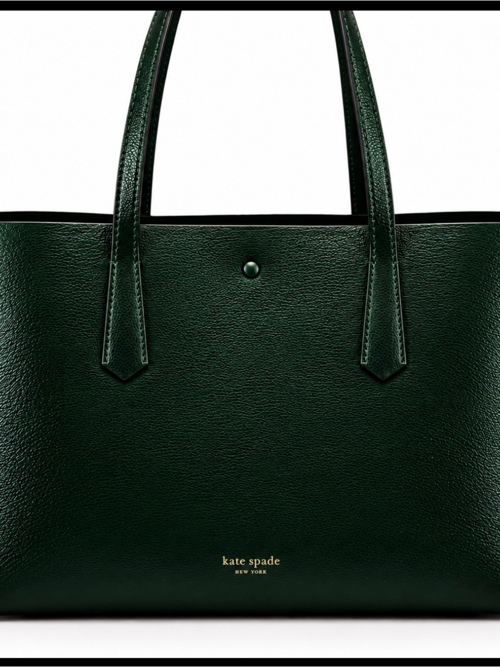 kate spade Forest Green Pebbled Leather Tote